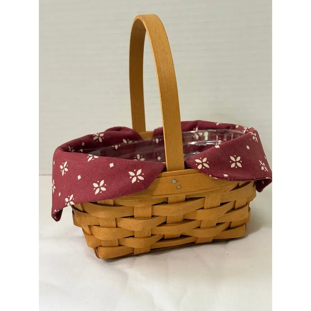 1999 Vintage Longaberger Horizon of Hope Basket-Ceramic Heart-American Cancer